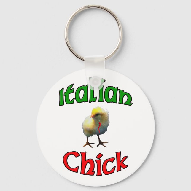 Llavero Chick italiano con cuerno (Anverso)