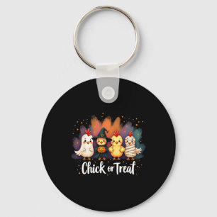 Llavero Chick O Trato Gracioso Halloween Cute Pollo Costum