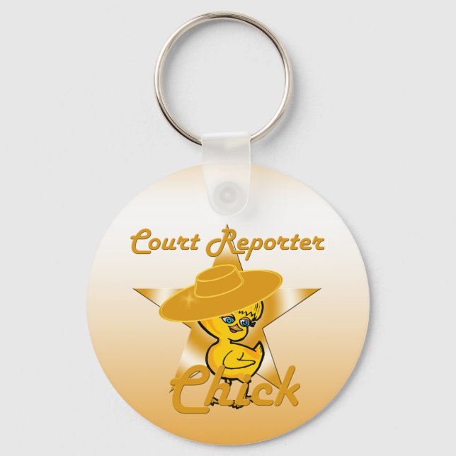 Llavero Chick reportero de la corte #10 (Anverso)