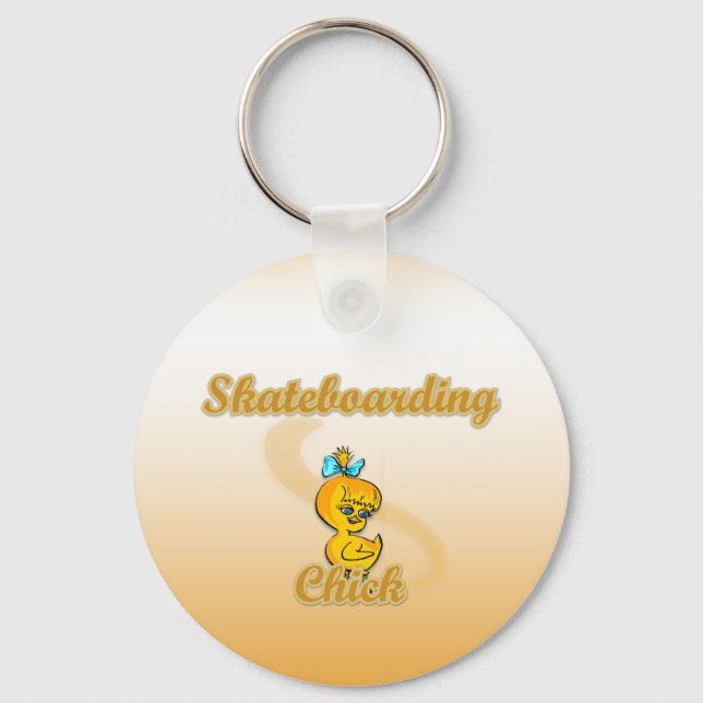 Llavero Chick Skateboarding (Anverso)