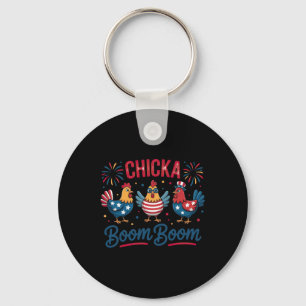 Llavero Chicka Boom Boom Tripulación de Pollo Patriota 4 d