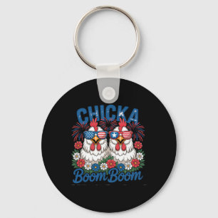 Llavero Chicka Boom Boom Tripulación de Pollo Patriota 4 d