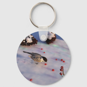 Llavero Chickadee Winter Keychain