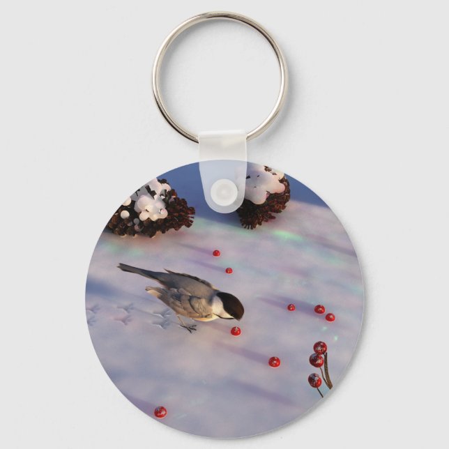 Llavero Chickadee Winter Keychain (Anverso)
