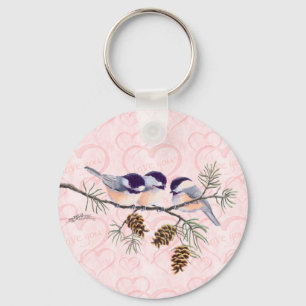 Llavero CHICKADEES y PINECONESby SHARON SHARPE
