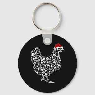 Llavero Chicken Bird Lover Navidad Vacaciones Santa Chicke