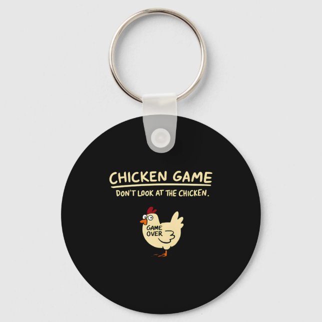 Llavero Chicken Game Dont Look At The Chicken Funny Chick  (Anverso)