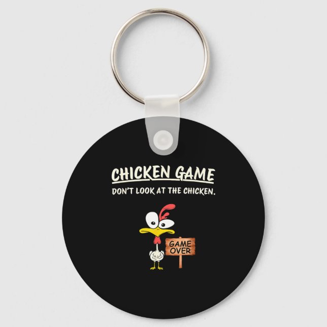 Llavero Chicken Game Don't Look At The Chicken Funny Chick (Anverso)