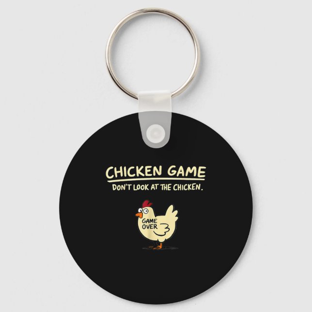 Llavero Chicken Game Don't Look At The Chicken Funny Chick (Anverso)
