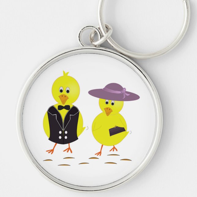 LLAVERO CHICKS "HAPPY EASTER" (Frente)