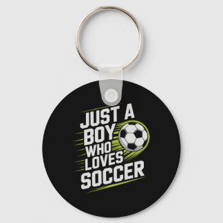 Llavero Chico Antiguo Que Ama Jugar Fútbol Juego Portero