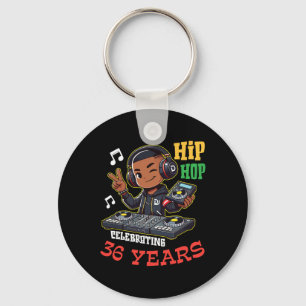 Llavero Chico de Hip Hop celebrando 36 años Feliz cumpleañ
