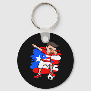 Llavero Chico del fútbol haciendo Dabbing Puerto Rico Fans