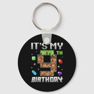 Llavero Chico Retro Cumpleaños 9 Nivel 9 Videojugador Pixe