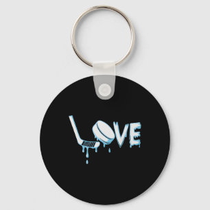 Llavero Chicos de goteo de helado de hockey Amor de hockey