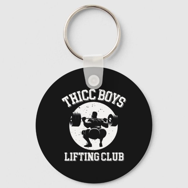Llavero Chicos Thicc Lifting Club Gracioso Gimnasio Mens S (Anverso)