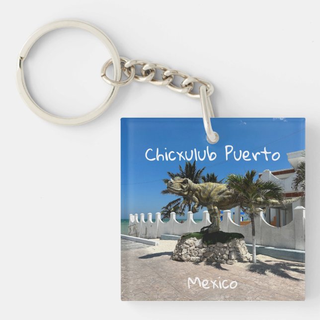 Llavero Chicxulub Puerto, México - Keychain acrílico (Frente)