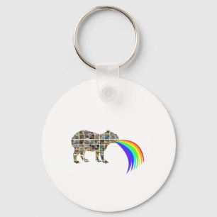 Llavero Chigüiro al arcoiris