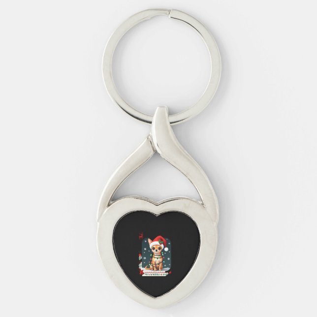 Llavero Chihuahua Christmas Santa Ugly Sweater Dog Lover X (Anverso)