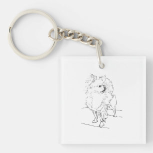 Llavero Chihuahua de pelo largo - Ilustración de perro min