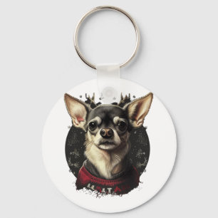Llavero Chihuahua Feliz Navidad X-Mas Tree Cute