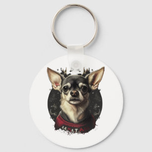 Llavero Chihuahua Feliz Navidad X-Mas Tree Cute
