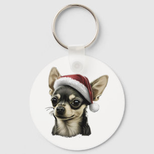 Llavero Chihuahua Feliz Navidad X-Mas Tree Cute