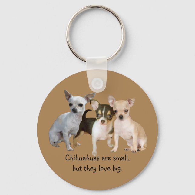 Llavero Chihuahua Happy Trio Keychain (Anverso)