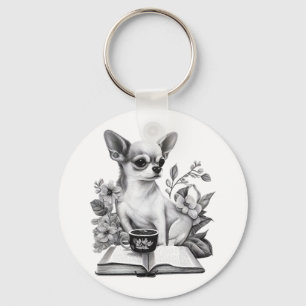 Llavero Chihuahua libro de lectura de té para café