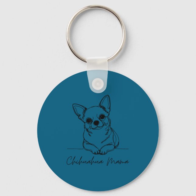 Llavero Chihuahua Mama Short Haired Chihuahua Mom Cute Dog (Anverso)