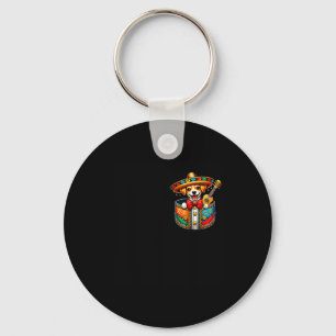Llavero Chihuahua Mariachi Bolsillo Cinco De Mayo Mexicano