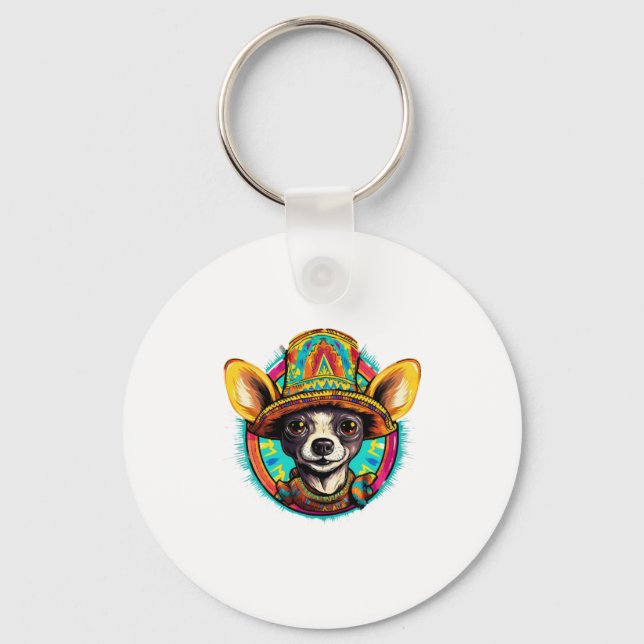 Llavero Chihuahua México Cinco de Mayo Perro gracioso (Anverso)