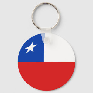 Llavero Chile Fisheye Flag Keychain