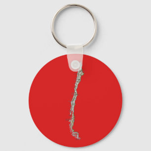 Llavero Chile Map Keychain