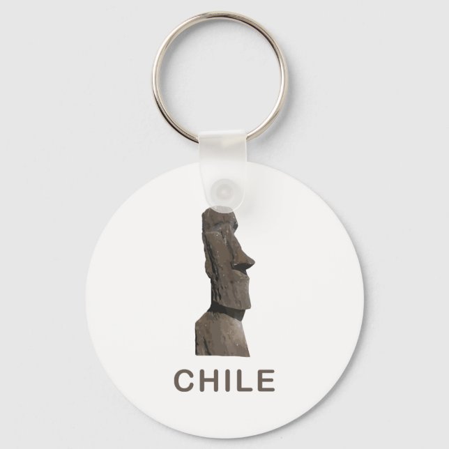 Llavero Chile Moai (Anverso)