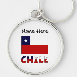Llavero Chile y la bandera chilena personalizada
