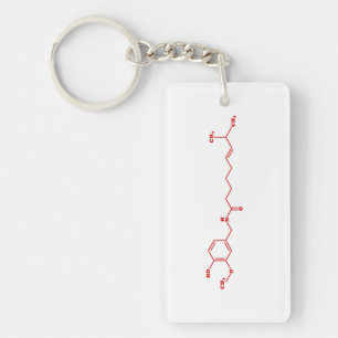 Llavero Chili Capsaicin Fórmula Química Molecular