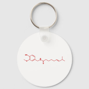 Llavero Chili Capsaicin Molecular Chemical Formula
