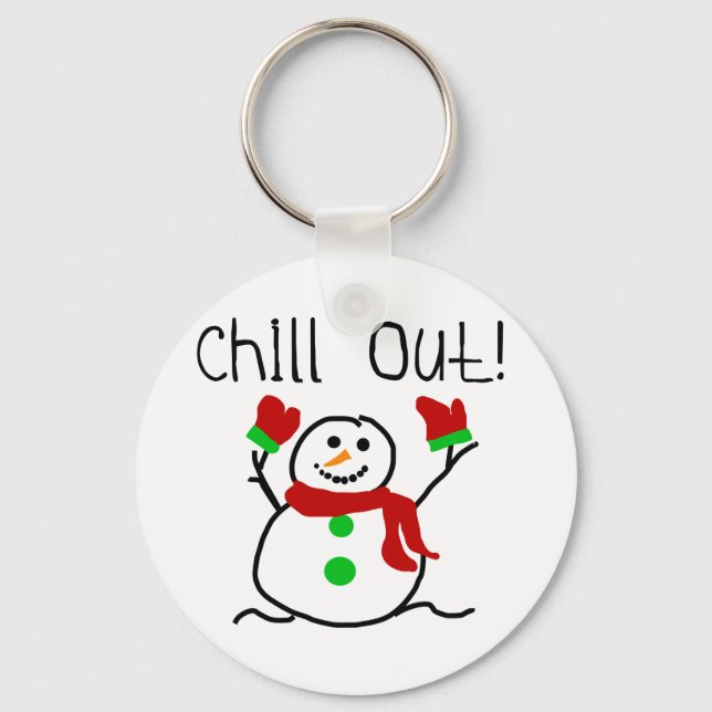 Llavero Chill Out Snowman Tshirts and Gifts (Anverso)
