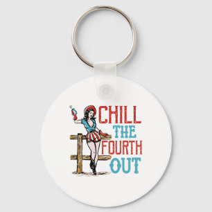 Llavero Chill The Fourth Out 4 De Julio Infierno Patriótic