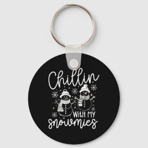 Llavero Chillin Con Mis Noches Graciosas De Santa Snowman