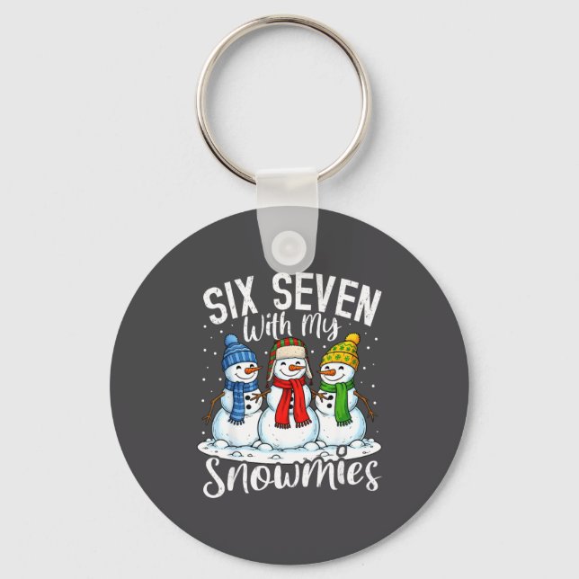 Llavero Chillin With My Snowmies Funny Snowman 67 Christma (Anverso)