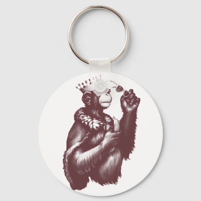 Llavero Chimpin grande (monocromo) (Anverso)