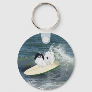Llavero Chin Japonés Surfing