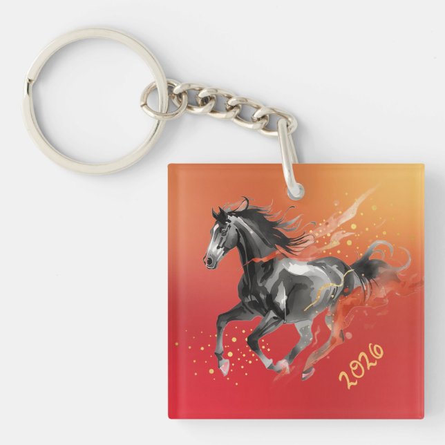 Llavero Chinese New Year 2026 Horse Ink New Year (Frente)