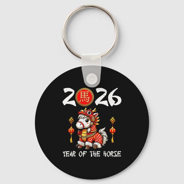 Llavero Chinese New Year 2026 Year Of The Horse Happy New  (Anverso)