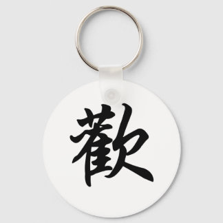 Llavero Chinese symbol for Joy  (brushed)