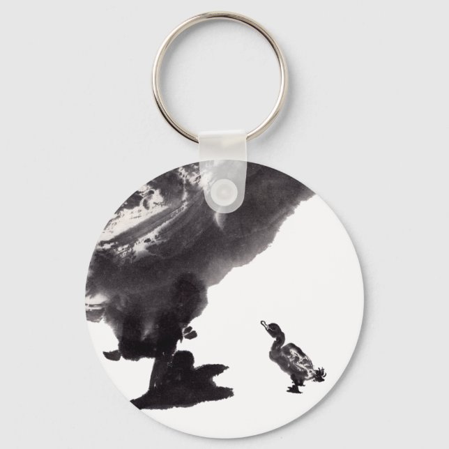 Llavero Chinesische Tuschekunst mit Entenmotiv (Anverso)