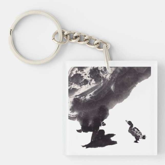 Llavero Chinesische Tuschekunst mit Entenmotiv (Frente)