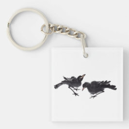 Llavero Chinesische Tuschekunst mit Vogelmotiv